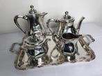 Wiske mann theeservies verzilverd met dienblad, Antiek en Kunst, Ophalen, Zilver