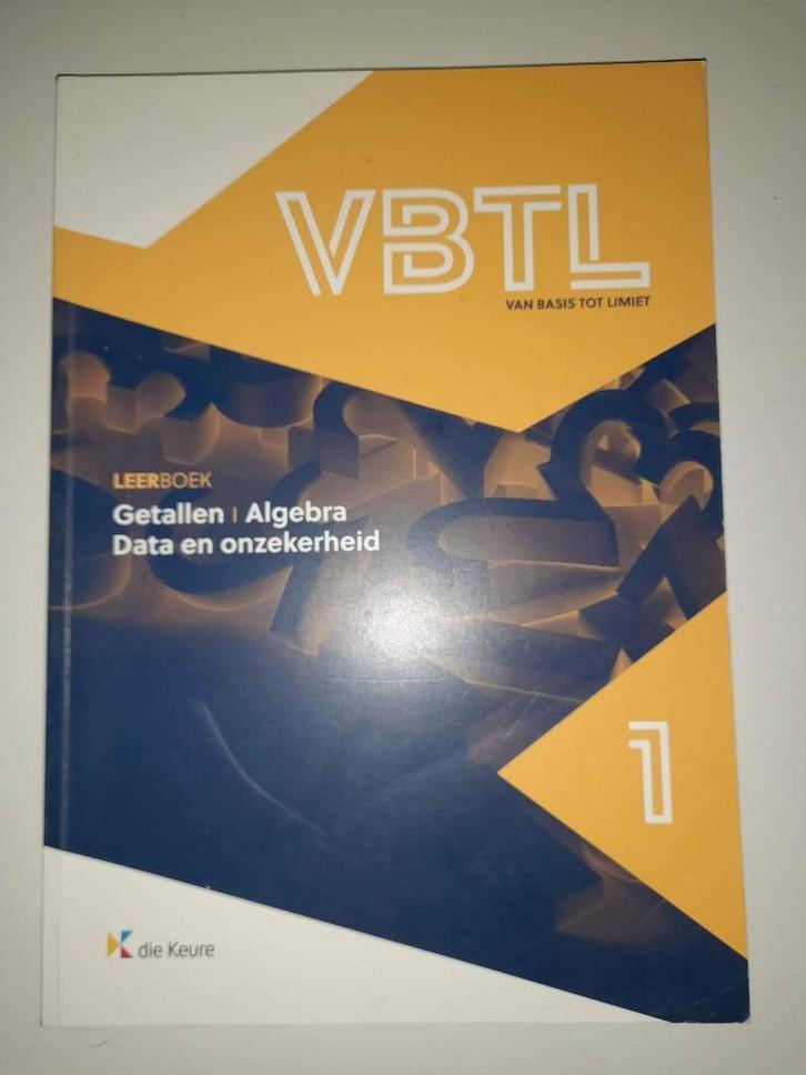 VBTL Leerboek 1 Getallen: Algebra (Data & onzekerheid), Boeken, Schoolboeken, Nieuw, Wiskunde A, ASO, Ophalen of Verzenden