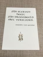 Herdenkingsprent moordpartij Abbeville 1940 AVV-VVK, Ophalen, Rouwkaart