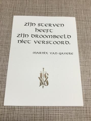 Herdenkingsprent moordpartij Abbeville 1940 AVV-VVK beschikbaar voor biedingen