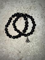 Bracelets fait main noir avec breloque, Handtassen en Accessoires, Bedels, 1 bedel, Ophalen of Verzenden, Nieuw, Overige merken