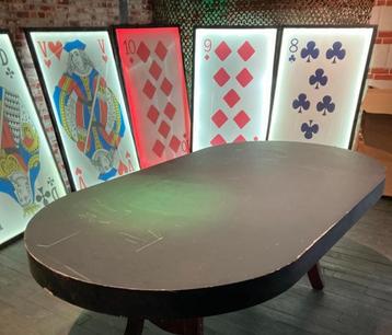 -7 Grote Speelkaarten met Ledverlichting H 151 x wB 96 cm beschikbaar voor biedingen