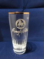 bierglas Anglo Pils met ribbels en gouden rand, Enlèvement ou Envoi, Utilisé, Verre ou Verres, Autres marques