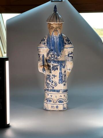 Figurine de sage en porcelaine chinoise 47cm beschikbaar voor biedingen