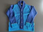 Blauwe golf met grote knopen maat 116, Gebruikt, Trui of Vest, JBC, Ophalen of Verzenden