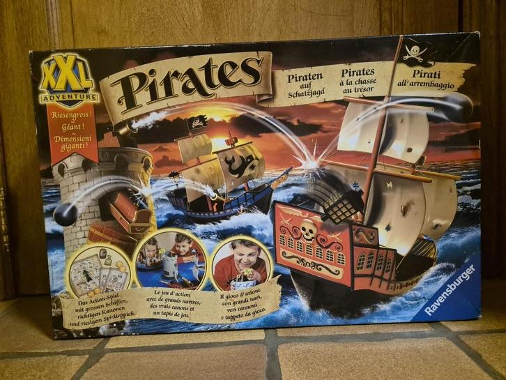 Bord-/actiespel „Pirates treasure hunt”, Hobby en Vrije tijd, Gezelschapsspellen | Bordspellen, Zo goed als nieuw, Drie of vier spelers