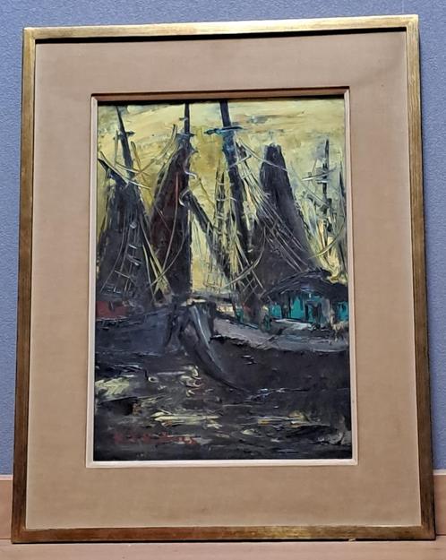 Schilderij Hubert De Vries, Antiek en Kunst, Kunst | Schilderijen | Klassiek, Ophalen