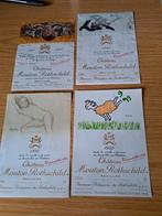 Lot van 11wijnetiketten Mouton Rothschild, Verzamelen, Gebruikt, Frankrijk, Ophalen of Verzenden, Rode wijn