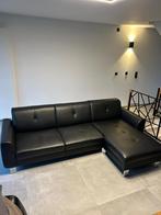 Salon te koop 350€, zwart kunstleer., Huis en Inrichting, Ophalen of Verzenden, Zo goed als nieuw
