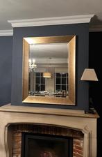 Grand miroir, miroir de cheminée, bord doré, rectangle, Maison & Meubles, Comme neuf, 75 à 100 cm, Rectangulaire, Enlèvement