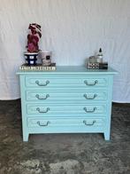 Vintage blauwe ladekast, Huis en Inrichting, 3 of 4 laden, Ophalen, Gebruikt