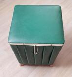 Vintage groene opbergmand poef, Ophalen