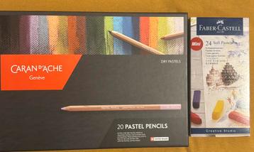 Caran d’ache pastel potloden set en Faber Castell set NIEUW beschikbaar voor biedingen