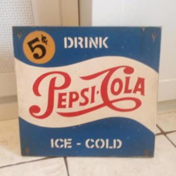 Panneau décoratif VINTAGE : PEPSI - COLA beschikbaar voor biedingen