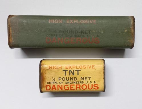 US WW2 Originele TNT verpakkingen - Corps of Engineers, Verzamelen, Militaria | Tweede Wereldoorlog, Landmacht, Hulzen of Bodemvondsten