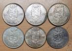 6x   100 FR  BELGIE    ZILVER     € 90, Zilver, Ophalen of Verzenden, Losse munt, Zilver