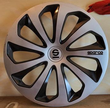 SPARCO Wieldop 16" Sicilia zilver/zwart ** GEBRUIKT ** beschikbaar voor biedingen