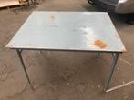 Twee vol ijzeren terrastafels, plooitafels., Ophalen, Gebruikt