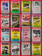 Retro Repro Concert poster Kiss Beatles Rolling Stones Nirva, Affiche, Œuvre d'art ou Peinture, Enlèvement ou Envoi, Neuf
