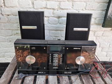 Radio met cd/cassette en 2 luidsprekers, Audio, Tv en Foto, Stereoketens, Gebruikt, MP3-aansluiting, Cd-speler, Ophalen