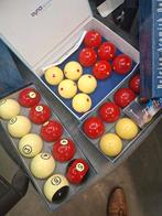Gebruikte ballen en stokken., Sport en Fitness, Biljarten en Poolen, Ophalen, Zo goed als nieuw, Keu of Ballen