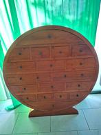 Ronde teak apothekers kast vintage, Huis en Inrichting, Kasten | Dressoirs, Ophalen, Zo goed als nieuw