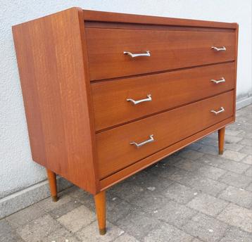Vintage Deens ladenkast in teak  L1,05m , H 78cm, Br47cm beschikbaar voor biedingen