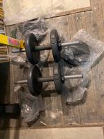 Halterbank inklapbaar met gewichten, Sport en Fitness, Ophalen, Zo goed als nieuw, Borst, Fitnessbank