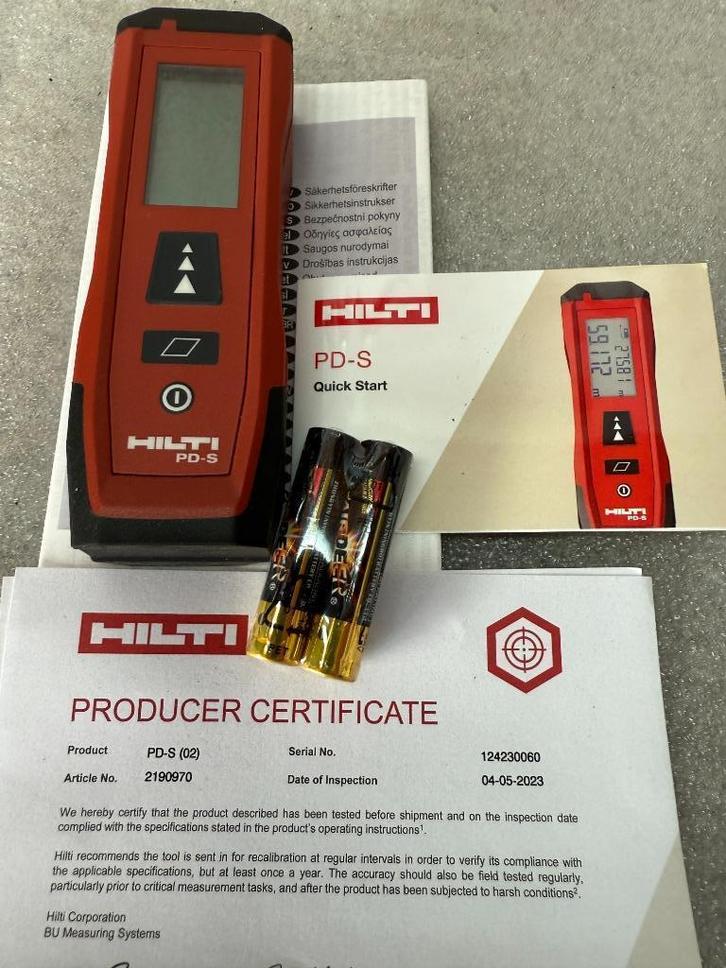 Laser afstandsmeter van hilti, Doe-het-zelf en Bouw, Gereedschap | Overige machines, Nieuw, Ophalen