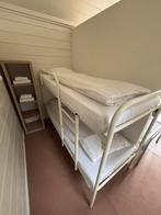 Stapelbed uit metaal, Huis en Inrichting, Slaapkamer | Bedden, Ophalen, Gebruikt, 90 cm, Eenpersoons