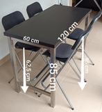 Table de bar + 4 chaises de bar, Enlèvement