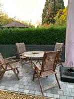 Tuinstoelen +ronde tafel, Tuin en Terras, Tuinsets en Loungesets, Ophalen, Zo goed als nieuw