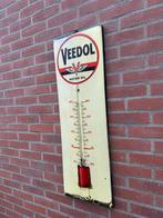 Veedol emaille reclame thermometer, Ophalen of Verzenden, Gebruikt, Reclamebord
