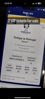 2 VIP Tickets Turkey vs Portugal - Euro 2024, Tickets & Billets, Sport | Football, Deux personnes, Cartes en vrac, Juin