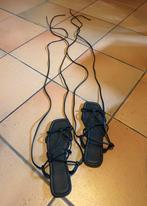 Sandalen - lange bindstraps tot aan de kuit, nooit gedragen, Zwart, Nieuw, Sandalen of Muiltjes, Ophalen of Verzenden