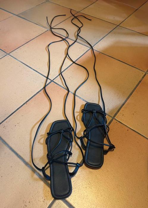 Sandalen - lange bindstraps tot aan de kuit, nooit gedragen, Kleding | Dames, Schoenen, Nieuw, Sandalen of Muiltjes, Zwart, Ophalen of Verzenden