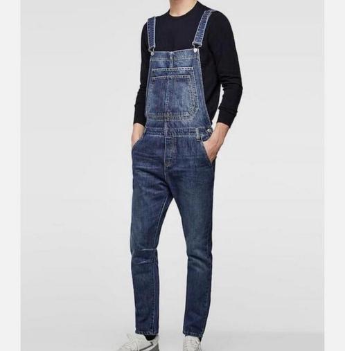 Zara man mens Overal Blauwe Slim Denim spijkerstof maat M, Tuin en Terras, Werkkleding, Overall, Ophalen of Verzenden