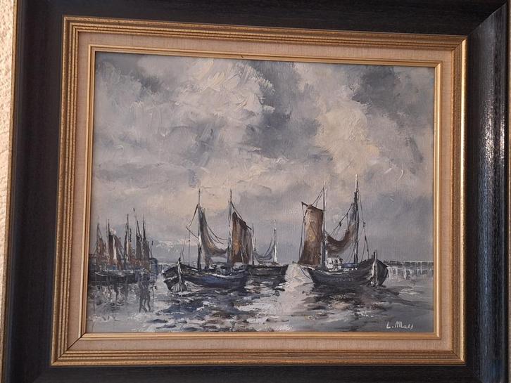 Schilderij van Louis Maes, Antiek en Kunst, Kunst | Schilderijen | Klassiek, Ophalen of Verzenden