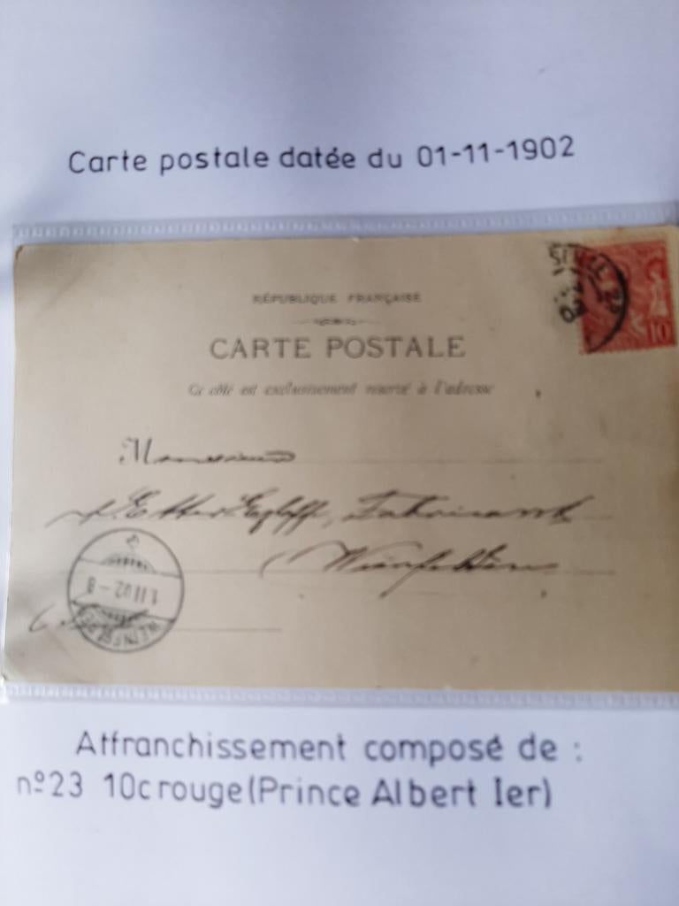 Lot de cartes postales de Monaco 1902, Enlèvement ou Envoi