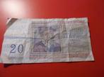 2 briefjes van 20 FRANK, Postzegels en Munten, Los biljet, Ophalen of Verzenden