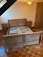 Grenen bed 1m40, Huis en Inrichting, Slaapkamer | Bedden, Ophalen, Bruin, 140 cm, Zo goed als nieuw