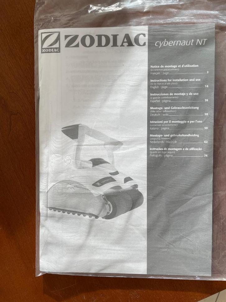 Manuel d'utilisation de Zodiac Cybernaut NT, Jardin & Terrasse, Accessoires de piscine, Neuf, Autres types, Enlèvement ou Envoi