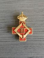 Épinglette LEOPOLD III Croix de l'Armée belge ABBL, Collections, Enlèvement ou Envoi