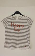 Maat 134 Gestreepte glitter t-shirt 'Happy day' Jbc, Comme neuf, Fille, Chemise ou À manches longues, Enlèvement ou Envoi