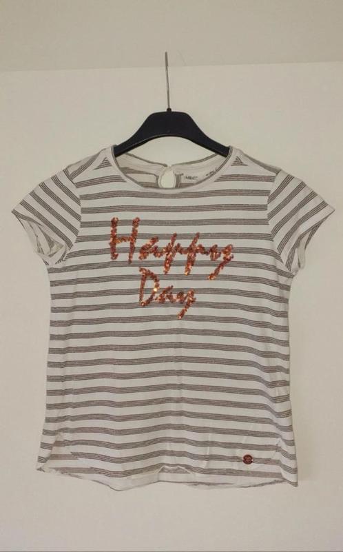 Maat 134 Gestreepte glitter t-shirt 'Happy day' Jbc, Enfants & Bébés, Vêtements enfant | Taille 134, Comme neuf, Fille, Chemise ou À manches longues