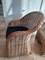 Stoelen met leuning in riet, Jardin & Terrasse, Enlèvement, Comme neuf