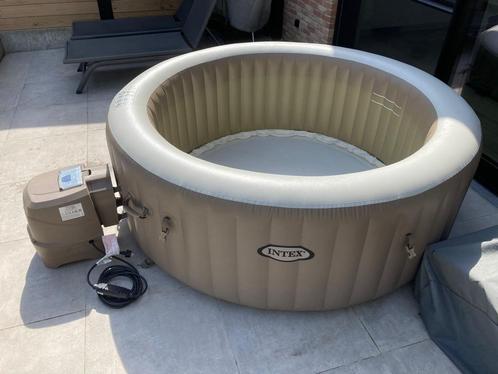 Jacuzzi Intex - Pure Spa (4personen), Tuin en Terras, Jacuzzi's, Zo goed als nieuw, Opblaasbaar, Afdekzeil, Grondzeil, Filter