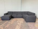 GRATIS LEVERING HEEL BE Grote Stoffen Grijs U Bankstel, Huis en Inrichting, Hoekbank, 300 cm of meer, Ophalen of Verzenden, Zo goed als nieuw