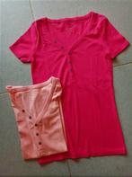 C&A : nieuw set t-shirt lichtroze + roze diepe hals , XS, Vêtements | Femmes, T-shirts, Manches courtes, Enlèvement ou Envoi, Rose