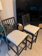 Hoge stoelen, Huis en Inrichting, Stoelen, Hout, Twee, Zwart, Ophalen of Verzenden